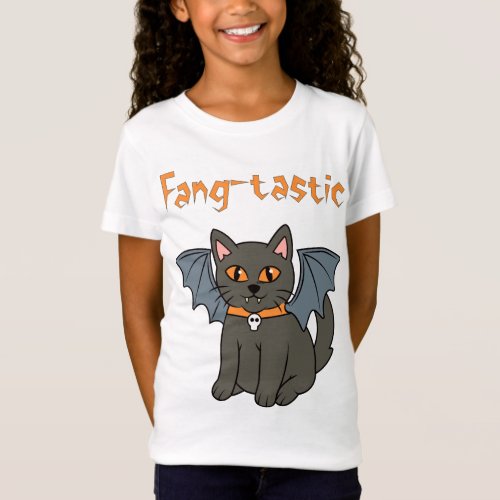 Halloween Bat Cat T_Shirt