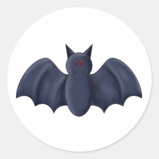Halloween bat classic round sticker