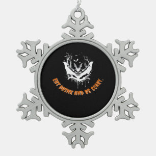 Halloween Bat Hanging For The Essential Snowflake Pewter Christmas Ornament