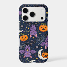 Halloween Bat iPhone 17 Case – Cute Night Pattern