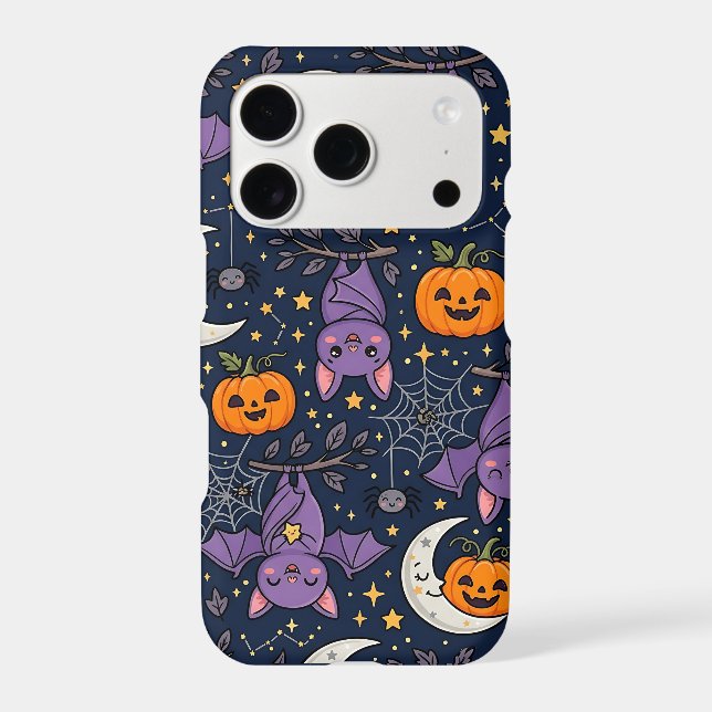 Halloween Bat iPhone 17 Case – Cute Night Pattern (Back)