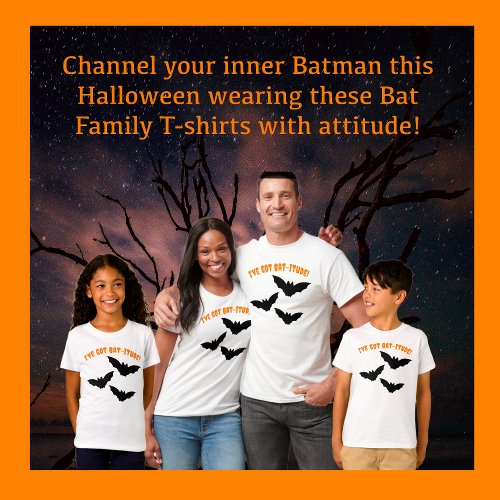 Halloween Bat_itude Flying Bats Girls T_Shirt