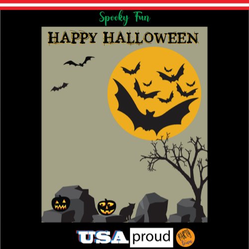 Halloween Bat Kid Friendly Party Photo Backdrop 