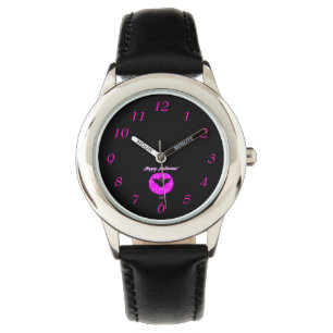 Halloween Bat Kids Stainless Steel Black Watch