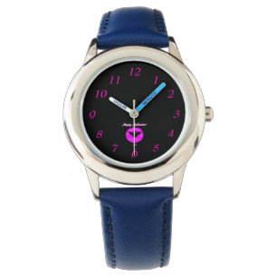 Halloween Bat Kids Stainless Steel Blue Watch