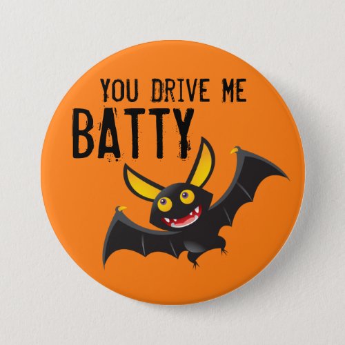 Halloween Bat Large 3 Inch Round Button