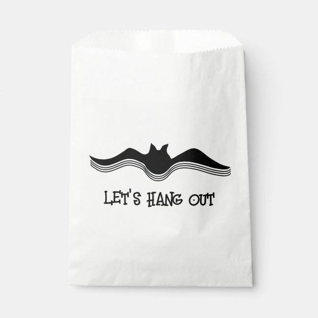 Halloween Bat, Let's Hang Out Favor Bag (Front)