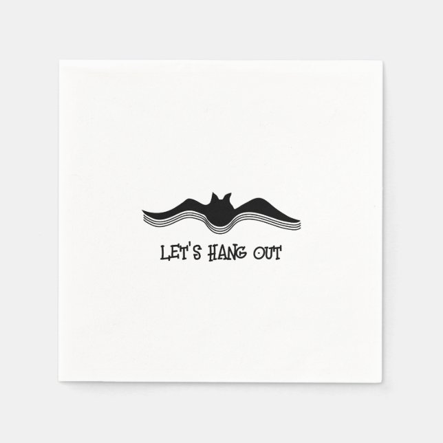Halloween Bat, Let's Hang Out Napkins (Front)