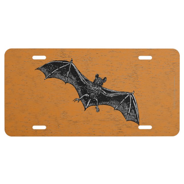 Halloween Bat License Plate (Front)