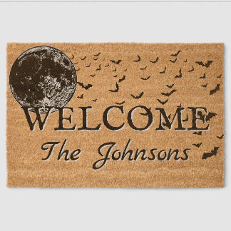 Halloween Bat Mat Personalized Apartment Doormat