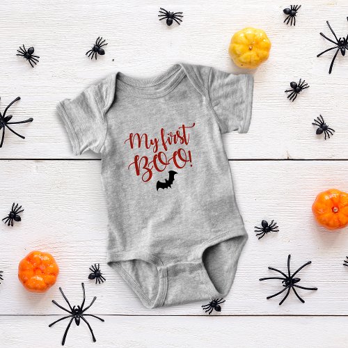 Halloween Bat My First Boo Baby Bodysuit