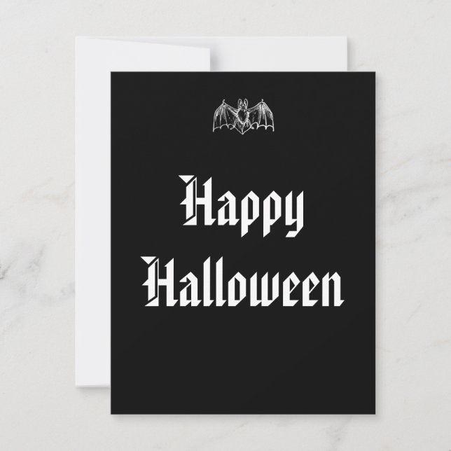 Halloween Bat Note Card (Front)