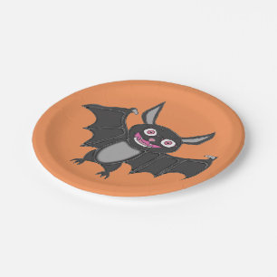 Halloween Bat Paper Plates
