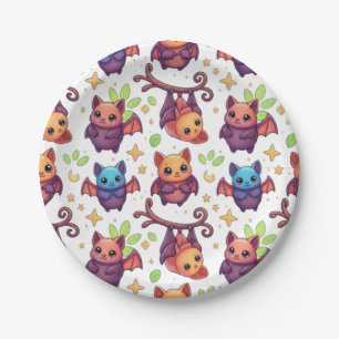 HALLOWEEN BAT PAPER PLATES