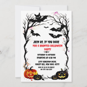 Halloween bat Party Invitation Invitation