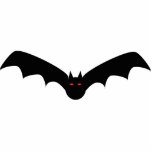 Halloween Bat Photo Sculpture<br><div class="desc">Customizable scary red eyed Halloween bat. This design is available for a variety of products. Text adding is optional.</div>