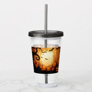 Halloween/Bat/Pumpkin/Fall  Acrylic Tumbler