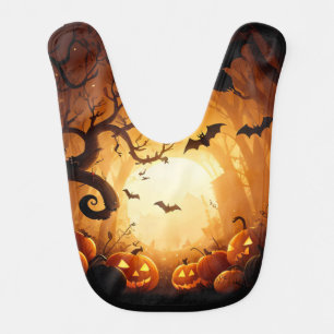 Halloween/Bat/Pumpkin/Fall Baby Bib