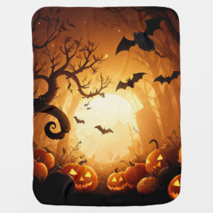 Halloween/Bat/Pumpkin/Fall Baby Blanket
