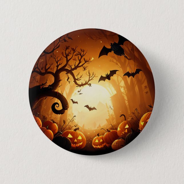 Halloween/Bat/Pumpkin/Fall  Button (Front)