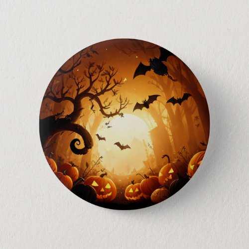 HalloweenBatPumpkinFall  Button
