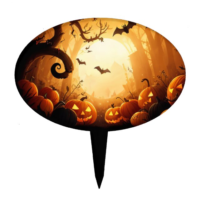 Halloween/Bat/Pumpkin/Fall  Cake Topper (Front)