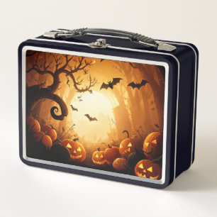 Halloween/Bat/Pumpkin/Fall Metal Lunch Box