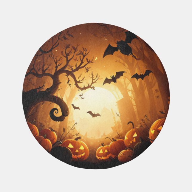Halloween/Bat/Pumpkin/Fall  Outdoor Rug (Front)