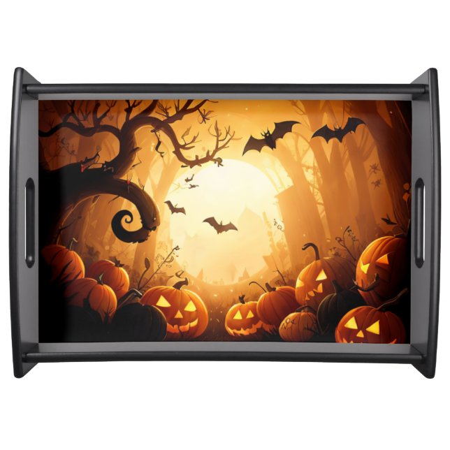 Halloween/Bat/Pumpkin/Fall  Serving Tray (Front)