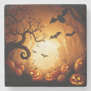 Halloween/Bat/Pumpkin/Fall Stone Coaster