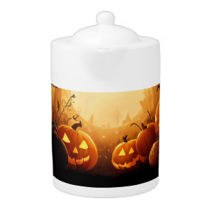 Halloween/Bat/Pumpkin/Fall Teapot
