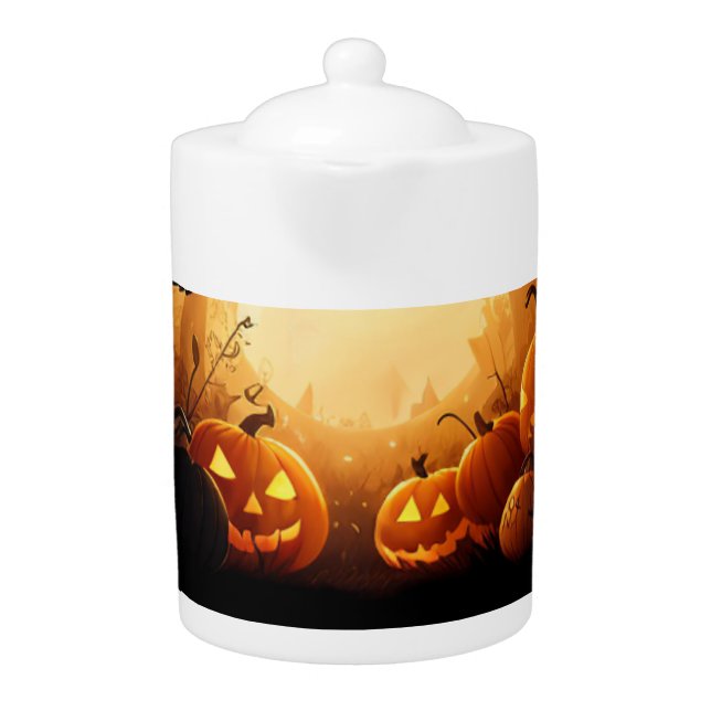 Halloween/Bat/Pumpkin/Fall  Teapot (Front)