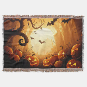 Halloween/Bat/Pumpkin/Fall  Throw Blanket
