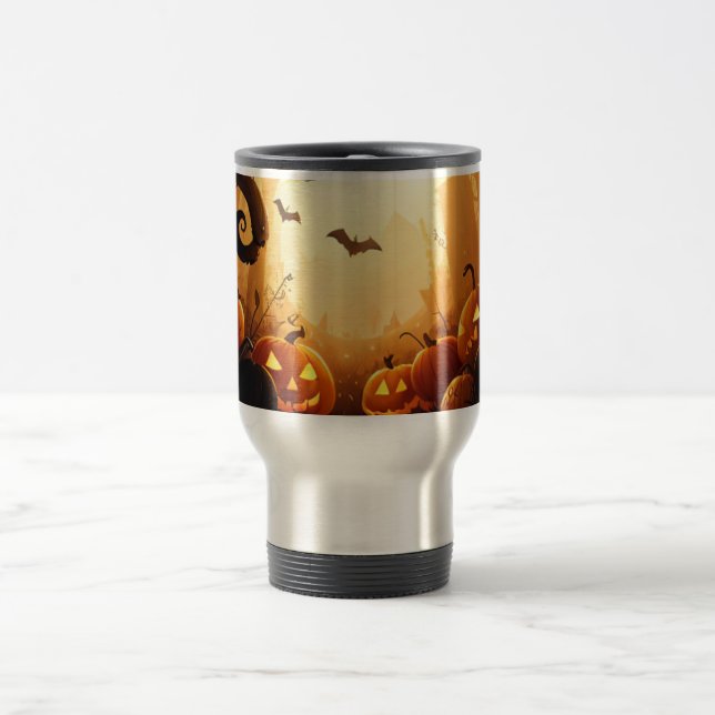Halloween/Bat/Pumpkin/Fall  Travel Mug (Center)