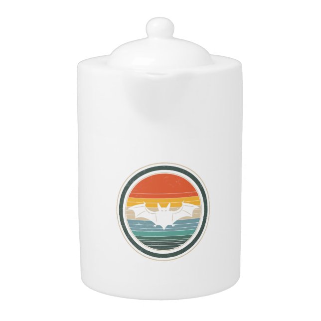 Halloween Bat Shirt, Halloween Lover Gift, Bat Teapot (Front)