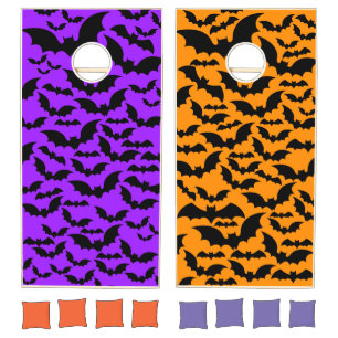 Halloween Bat Swarm Cornhole Set – Spooky Outdoor