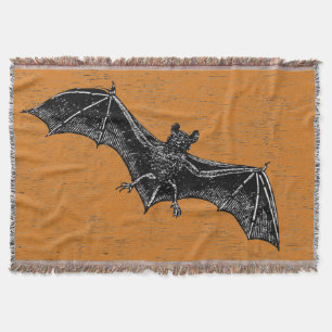 Halloween Bat Throw Blanket