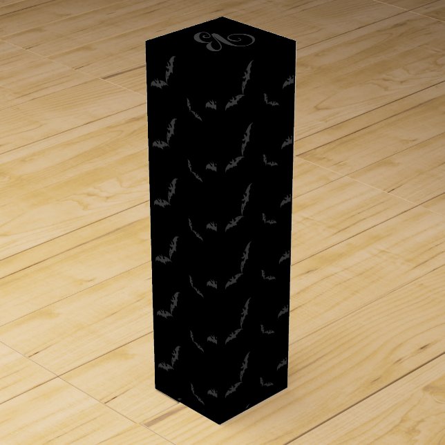 Halloween/Bat  Wine Box (Back)