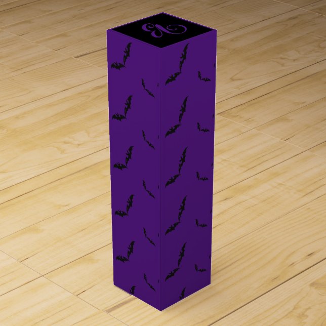 Halloween/Bat  Wine Box (Back)