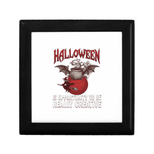 Halloween Bat Winged Cauldron Flying Witch Ghost Gift Box