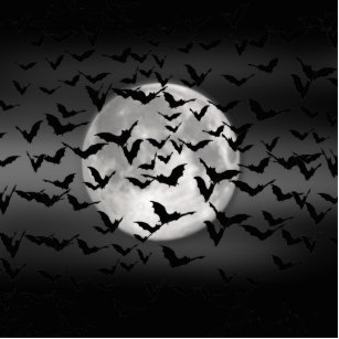 Halloween Bats And A Full Moon Cutout