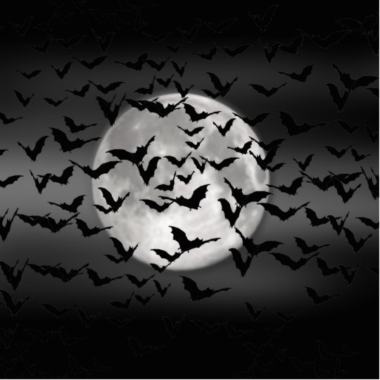 Halloween Bats And A Full Moon Cutout | Zazzle.com