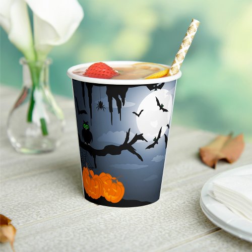 Halloween Bats And Owl Paper Cups