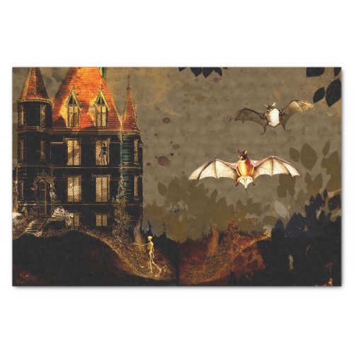 Halloween Bats and Skeleton Decoupage Tissue Paper