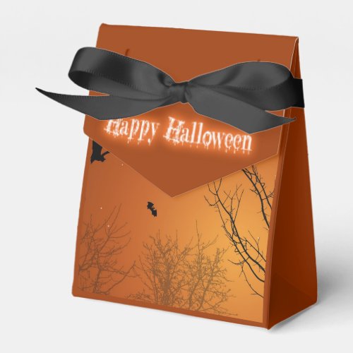 Halloween Bats and Trees Favor Boxes