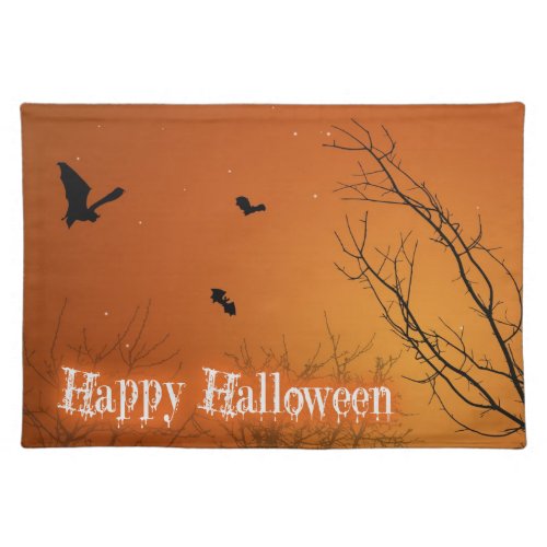 Halloween Bats and Trees Placemat