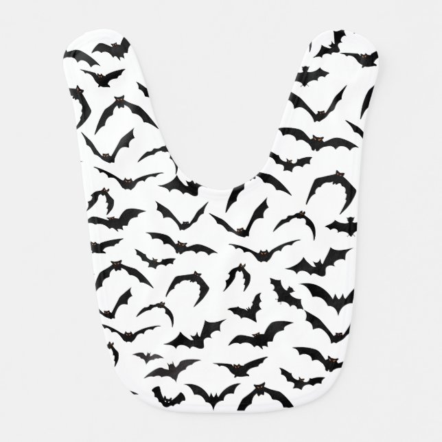 Halloween Bats Baby Bib (Front)