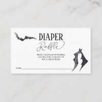 Halloween Bats Baby Shower Diaper Raffle