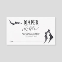 Halloween Bats Baby Shower Diaper Raffle Enclosure Card
