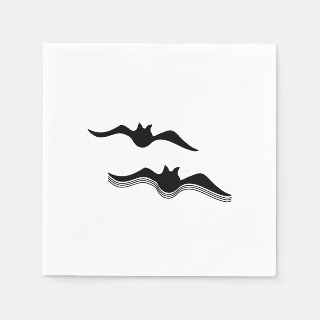 Halloween Bats, Black Napkins (Front)